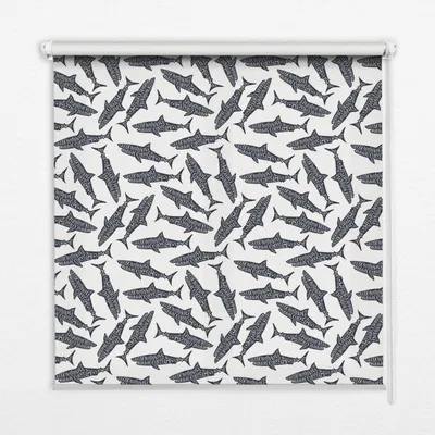 Produktbild von Seitenzug-Rollo Fensterrollo Jalousie - Thermo-Rollo Verdunkelungsrollo - 110x140 cm - Haie