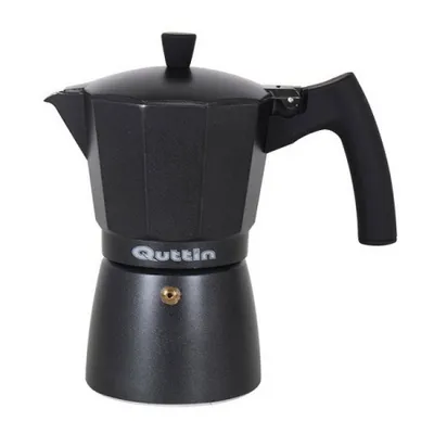 Zdjęcie produktu dla Włoski ekspres do kawy Quttin Darkblack na płytę indukcyjną, czarny