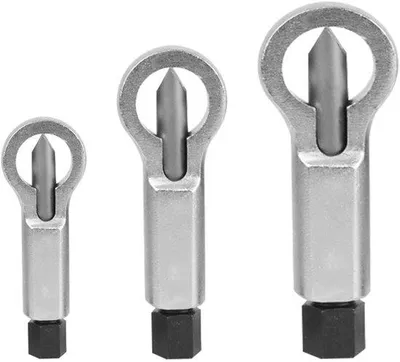Image de Kit de tournevis extracteurs métalliques - 3 pièces - Pour les vis endommagées - Extracteur de vis métallique - Adapté aux vis de 9-12 mm, 12-16 mm et 16-22 mm - Facile à utiliser - Tournevis