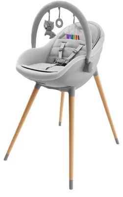 Immagine prodotto di Kinderkraft FINI UP Seggiolone evolutivo 3 in 1 con sdraietta e vassoio regolabile Grigio