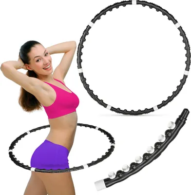 Produktbild von Gymtek® Hula Hoop Faltbarer Reifen - 100cm Durchmesser - für Erwachsene & Kinder - zum Abnehmen & Bauchabnahme - Fitness, Pilates, Gymnastik, Home Gym