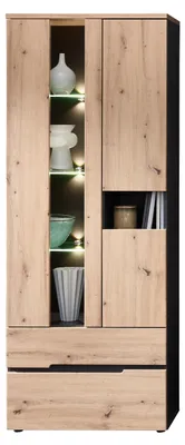 Vitrine MEMPHIS Artisan Eiche Graphit Nachbildung