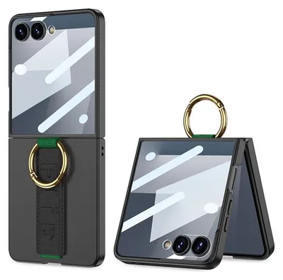 Immagine prodotto di Per Samsung Galaxy Z Flip7 GKK integrato protezione dello schermo anello banda di copertura nero