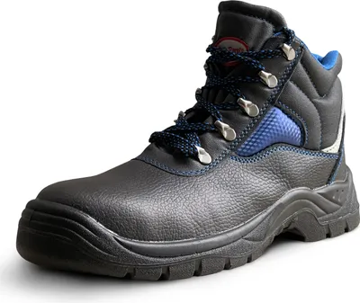 Produktbild von Logista Sicherheitsstiefel S3, LOG16 Charlie Barato® schwarz/blau, korrosionsfreie Stahlkappe, rutschhemmend, antistatisch, Größe 43