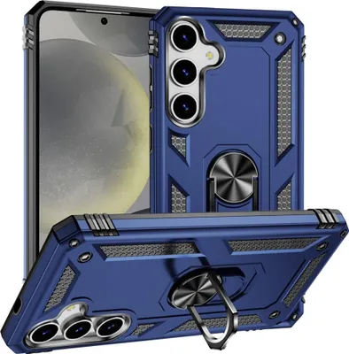 Produktbild von Samsung Galaxy S25 Hülle - Coverup Ring Ständer Back Cover - Blau