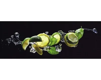 Produktbild von Glasbild Lime & Lemon 125x50 cm