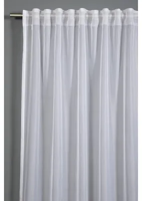 Voile-Gardine mit verdeckten Schlaufen, weiß, 300 x 245 cm