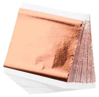 Produktbild von Blattgold Imitation Roségold 100 Blatt 8,5 x 8 cm zum Basteln & Dekorieren
