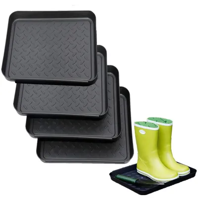 Produktbild von Schuhabtropfschale 4er Set Kunststoff 35x27x3cm mit erhöhtem Rand