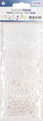 Produktbild von Wachsperlen-Set 4/6/8 mm weiß 620 Stück