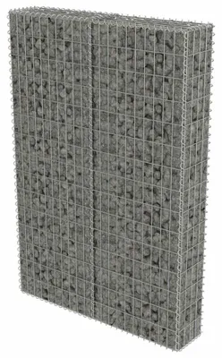 Produktbild von vidaXL Gabionenwand mit Abdeckung Verzinkter Stahl 100×20×150 cm