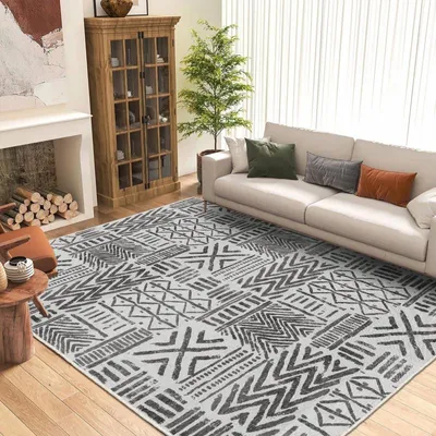 Image de Tapis Moquette en polyester Gris 60 x 100 cm antidérapant poils 5 mm