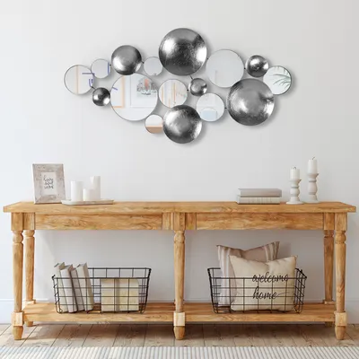 Produktbild von wallity Infinity 3 Wanddekoration aus Metall, handbemalt, aufwendiges Design, mehrfarbig, 116 x 60 x 4 cm