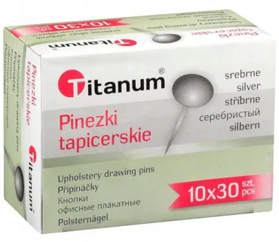 Produktbild von Titanum Stecknadeln silberfarben für Pinnwände 30 Stück