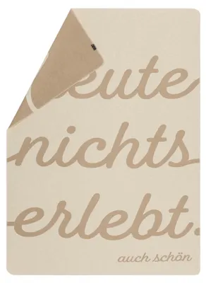 Produktbild von Flanelldecke heute nichts erlebt... 140 x 200 cm - Rohweiß - GRS  - von David Fussenegger