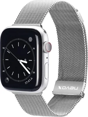 Produktbild von nevox Milanaise Armband Apple Watch 42mm/44mm/45mm silber