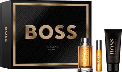 Zdjęcie produktu dla Hugo Boss Boss The Scent For Man Zestaw Woda toaletowa, 100 ml + Woda toaletowa, 10 ml + Żel pod prysznic, 100 ml