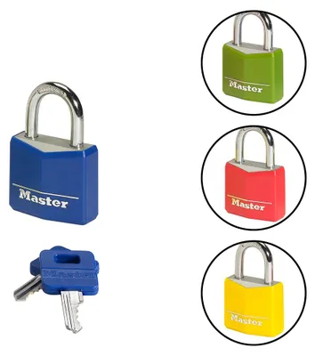 Immagine prodotto di Master Lock Set con chiave Serratura con grillo in acciaio da 30 mm 9131EURDCOL