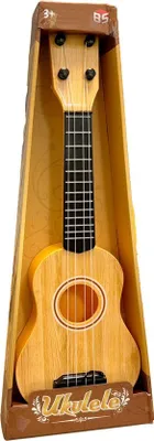 Produktbild von Buzz - Gitarre - Ukulele - Spielzeug - Musik - Kindergitarre - Spielzeuggitarre - Musikinstrument - Geburtstag - Geschenk - Geschenk -Hellbraun