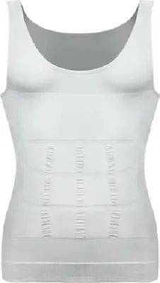 Produktbild von Jumada's – Korrekturshirt – Body Belly Shapewear – Herren – Schlanker – Slim Waist Shaper – Weiß – Medium