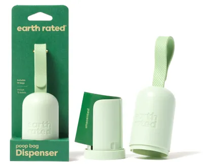 Productafbeelding van Earth Rated hondenpoepzakhouder, lekvrij, met 1 dispenser en 15 zakjes, ongeparfumeerd