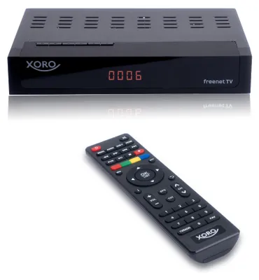 Produktbild von XORO HRT 8770 TWIN DVB-T2 FHD Receiver integriertes Freenet TV Entschlüsselungssystem TWIN-Tuner (zwei Empfangsteile) PVR Ready Timeshift Mediaplayer