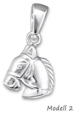 Produktbild von Kinderkette Silber 925 Kette: Pferd Anhänger Halskette für Mädchen Modell 2