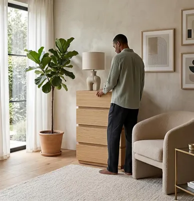Obrázek produktu pro Komoda, moderní, hnědá, elegantní, design, komoda se zásuvkami, komoda, skříňka