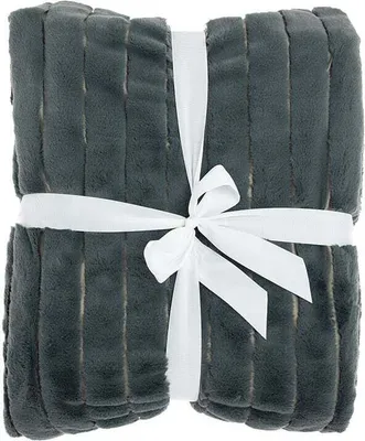 Produktbild von Unique Living – Tagesdecke Rib Dunkelgrau – 260 x 240 cm