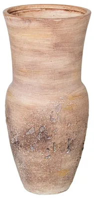 Keramik-Vase rustikal Braun 20x20x41 cm