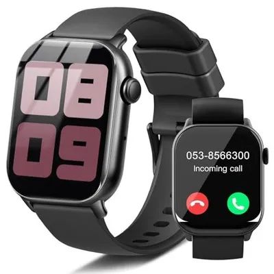 Produktbild von Smartwatch Herren Damen, 1.96" HD Fitnessuhr mit Telefonfunktion Smart Watch mit SpO2 Pulsuhr Schlafmonitor Schrittzähler Uhr, 110+ Sportmodi Fitness Tracker IP68 Wasserdicht Sportuhr für Android iOS