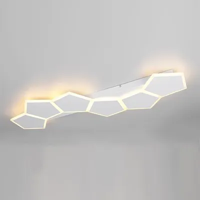 Image de TRIO-Leuchten : Plafonnier LED ZAYA, dimensions 99 x 4,50 x 39,50 cm, couleur blanche