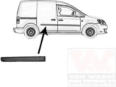 Produktbild von VAN WEZEL Zierleiste für die Tür Hinten Rechts Leiste für VW Caddy III Kombi (2KB, 2KJ, 2CB, 2CJ) 5867406