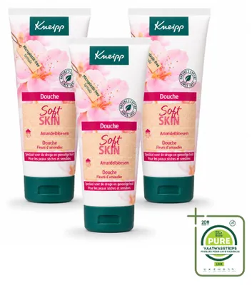 Imagen del producto de 3 unidades de gel de ducha nutritivo Kneipp con extracto de flor de almendro - 75 ml cada uno - Paquete grande