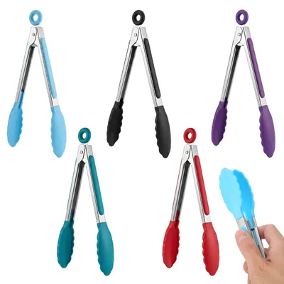 Produktbild von Set aus 5 Mini-Küchentangen, 21,4 cm - Multifunktionale Serviertangen