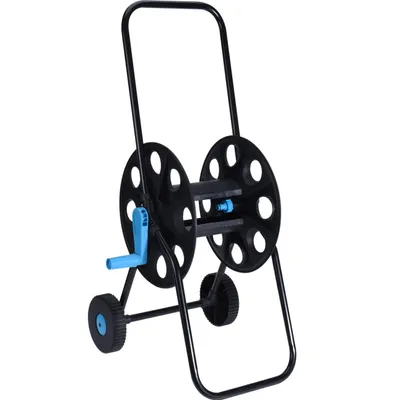 Produktbild von Gartenschlauchwagen, Metall, Schwarz, Trommelkapazität 40 m