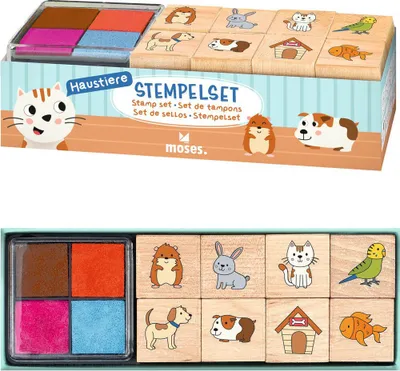 Produktbild von moses Verlag STEMPELSET HAUSTIERE HAUSTIERE HAUSTIERE