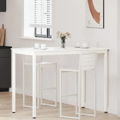 Produktbild von Maison Exclusive - Bartisch Weiß 140 x 80 x 105 cm Massives Kiefernholz
