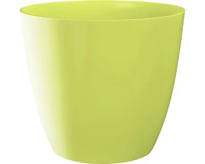 Obrázek produktu pro Plastový obal na květináč Ella Ø 11 cm lesklý, jablečně zelený