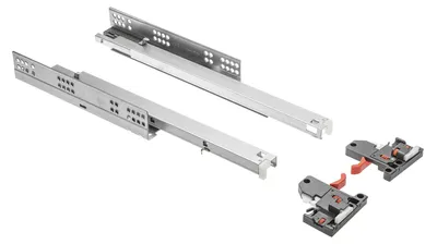 Produktbild von Unterbodenführung Schubladenführung Auszugsschiene - 500 mm - Soft-Close - 30 kg - 2 Stück