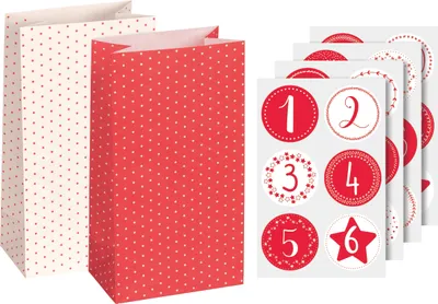 Produktbild von HEYDA 203089331, Geschenktasche, Freistehend, Rot, Weiß