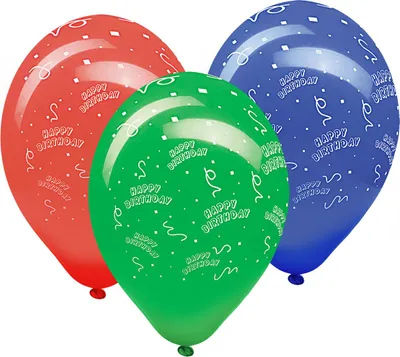 Zdjęcie produktu dla Balony „Happy Birthday”, różne kolory, 30 cm, 5 sztuk.