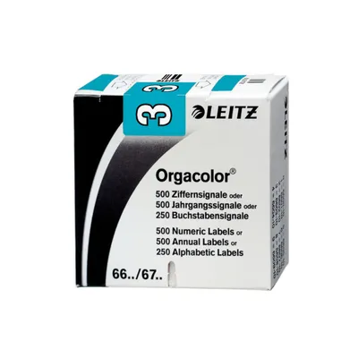 Zdjęcie produktu dla Sygnał numeryczny LEITZ Orgacolor "3", na rolce, jasnoniebieski