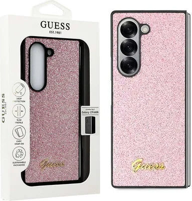 Produktbild von Guess, Schutzhülle für Samsung Galaxy Z Fold 6 mit Glitzer, Rosa