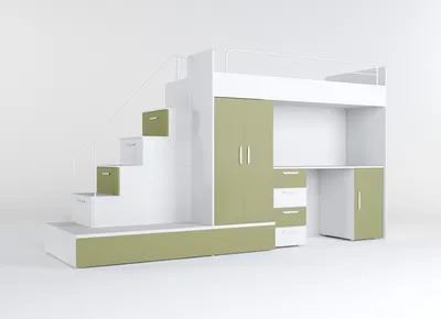 Produktbild von Hochbett aus Holz – Ideal für Kinderzimmer und Platzoptimierung.