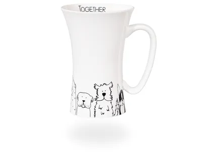Produktbild von tea4chill Könitz Teetasse Mega Mug Funny Dogs. Tee- oder Kaffeetasse 610ml, XXL Jumbotasse aus Fine Bone China Porzellan