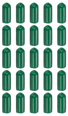 100er-Pack runde Gummistopfen 6,5 mm ID, dunkelgrün