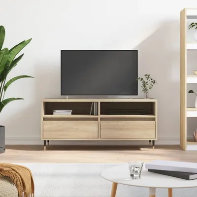 Immagine prodotto di mobile TV vidaXL rovere Sonoma 100x34,5x44,5 cm materiale in legno - mobile TV - mobile TV - supporto TV - pannello TV