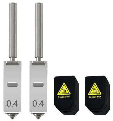 2er-Pack 0,4 mm gehärtete Stahldüsen für Kobra S1 Max Combo