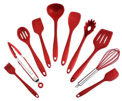Immagine prodotto di Set di 10 utensili da cucina in silicone – accessori da cucina resistenti al calore